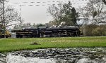 RBMN 2102 passing the Monastery Pond in Hecla